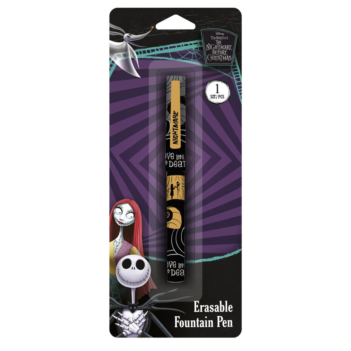 Radierbarer Füllhalter – schwarz-orange – CoolPack Disney The Nightmare Before Christmas