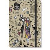 Notizbuch A5 mit Gummiband – Beige – CoolPack Disney The Nightmare Before Christmas