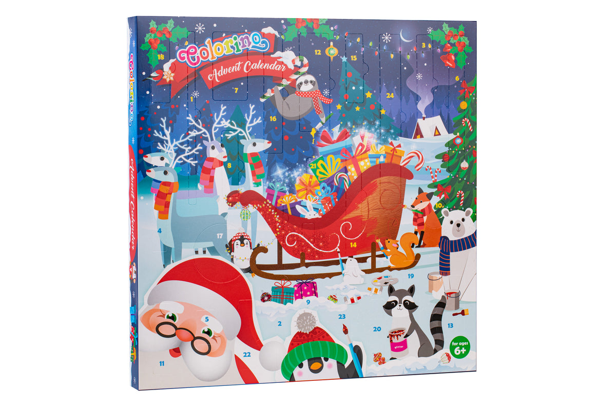 Colorino Adventskalender für Kinder – 24 kreative Überraschungen zum Malen & Basteln