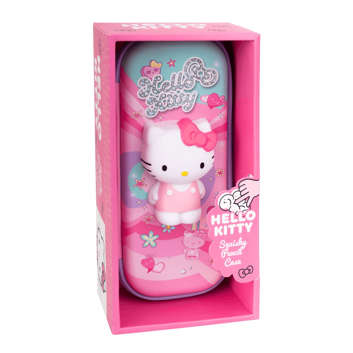 Pencil case with figurine_1 HK pastel pink