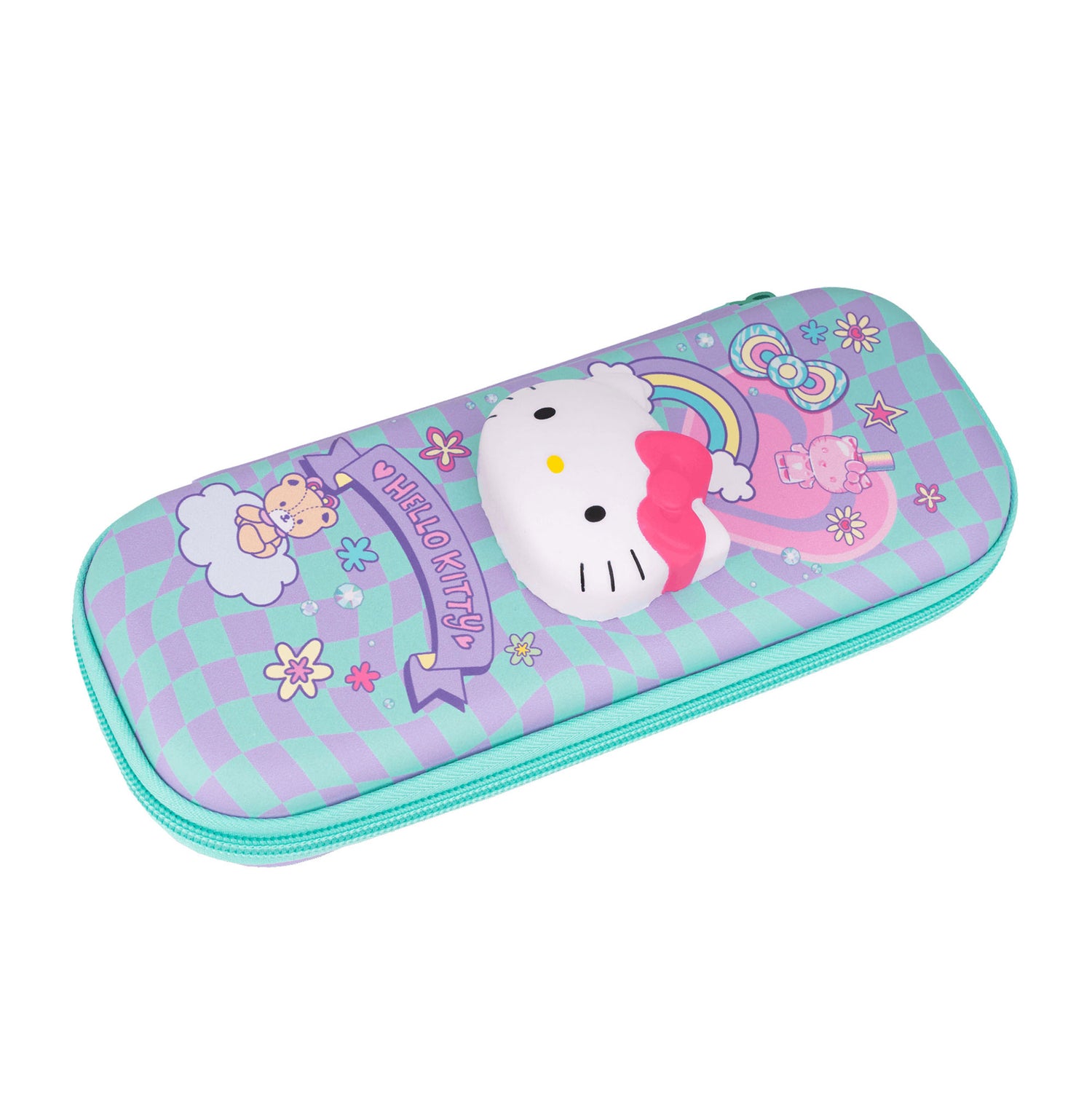 Pencil case with figure_2 HK pastel pink