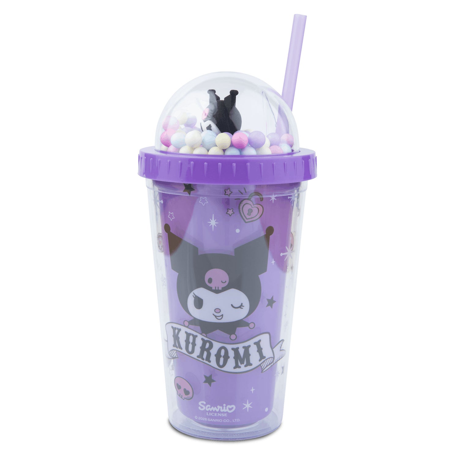 CoolPack Kuromi Tumbler with Lid & Straw – Cup with Ball Pit Figurine