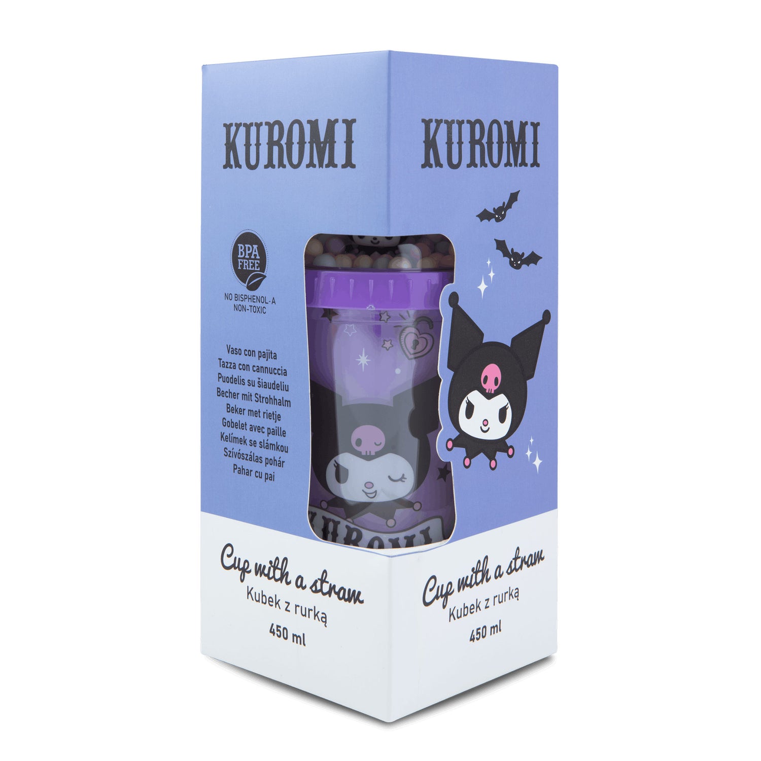 CoolPack Kuromi Tumbler with Lid & Straw – Cup with Ball Pit Figurine
