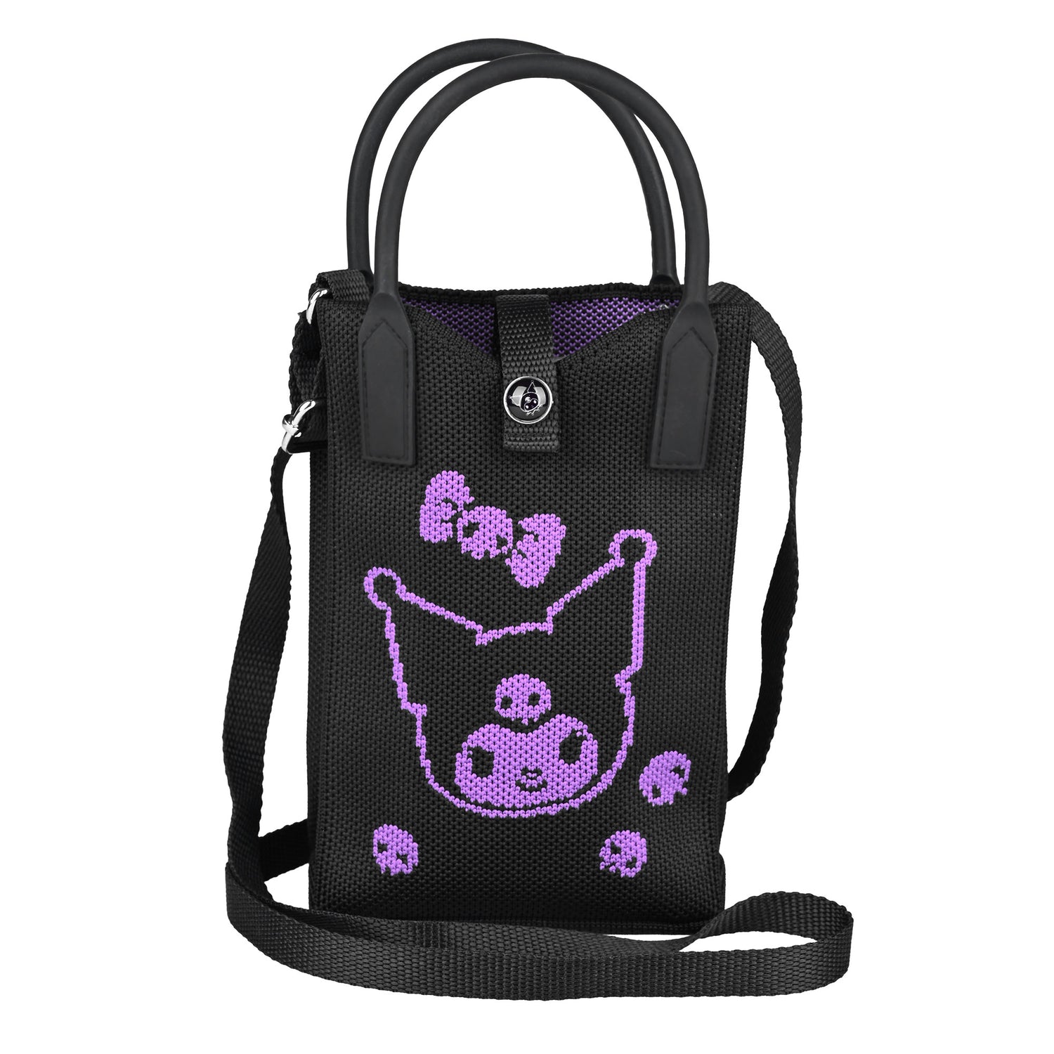 Shoulder Bag Woven Kuromi Black