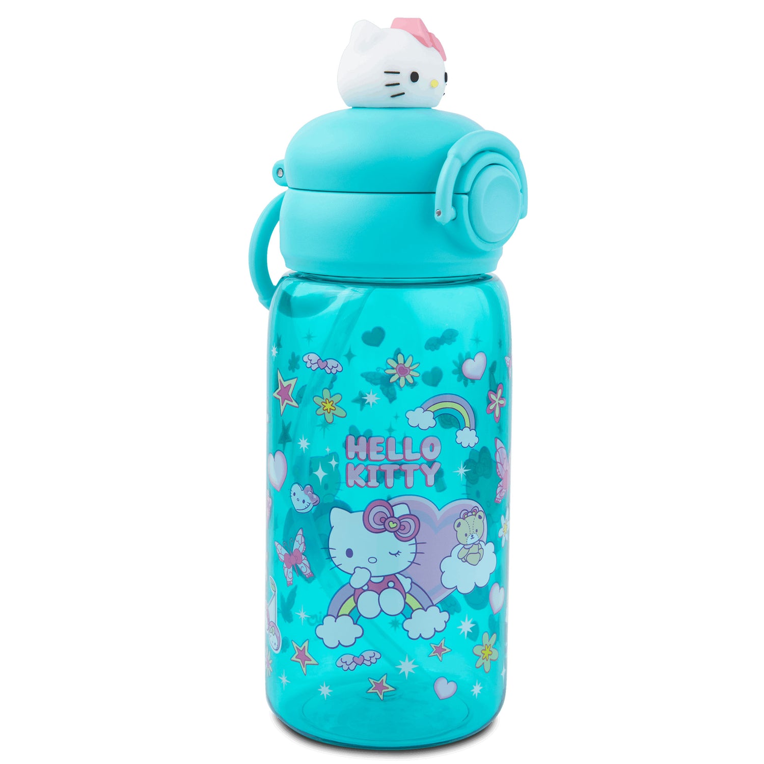 Water bottle 600ml with figure Des.2 HK pastel-mint
