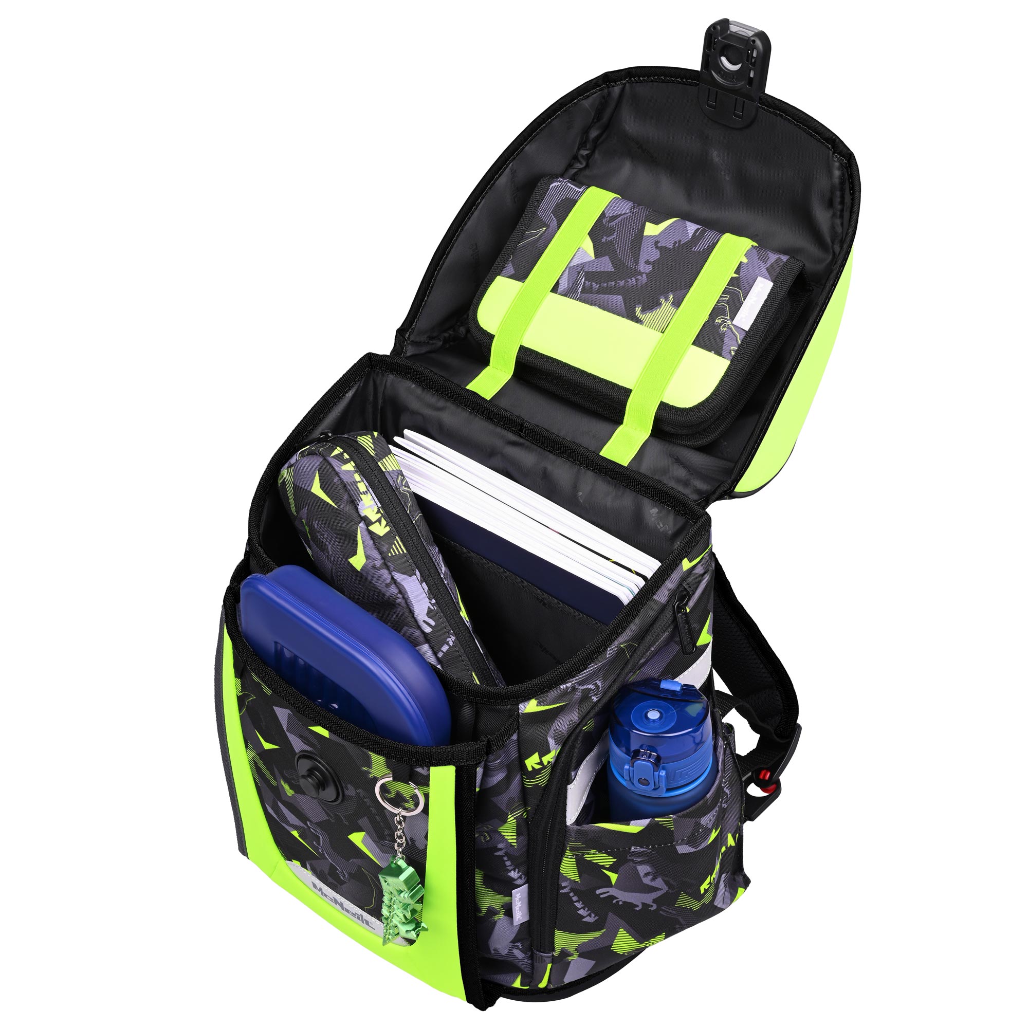 McNeill Primo Dinopark Schulranzen Jungen – 9-teiliges Set mit Brotdose, Trinkflasche & zwei McAddys – Bild 6