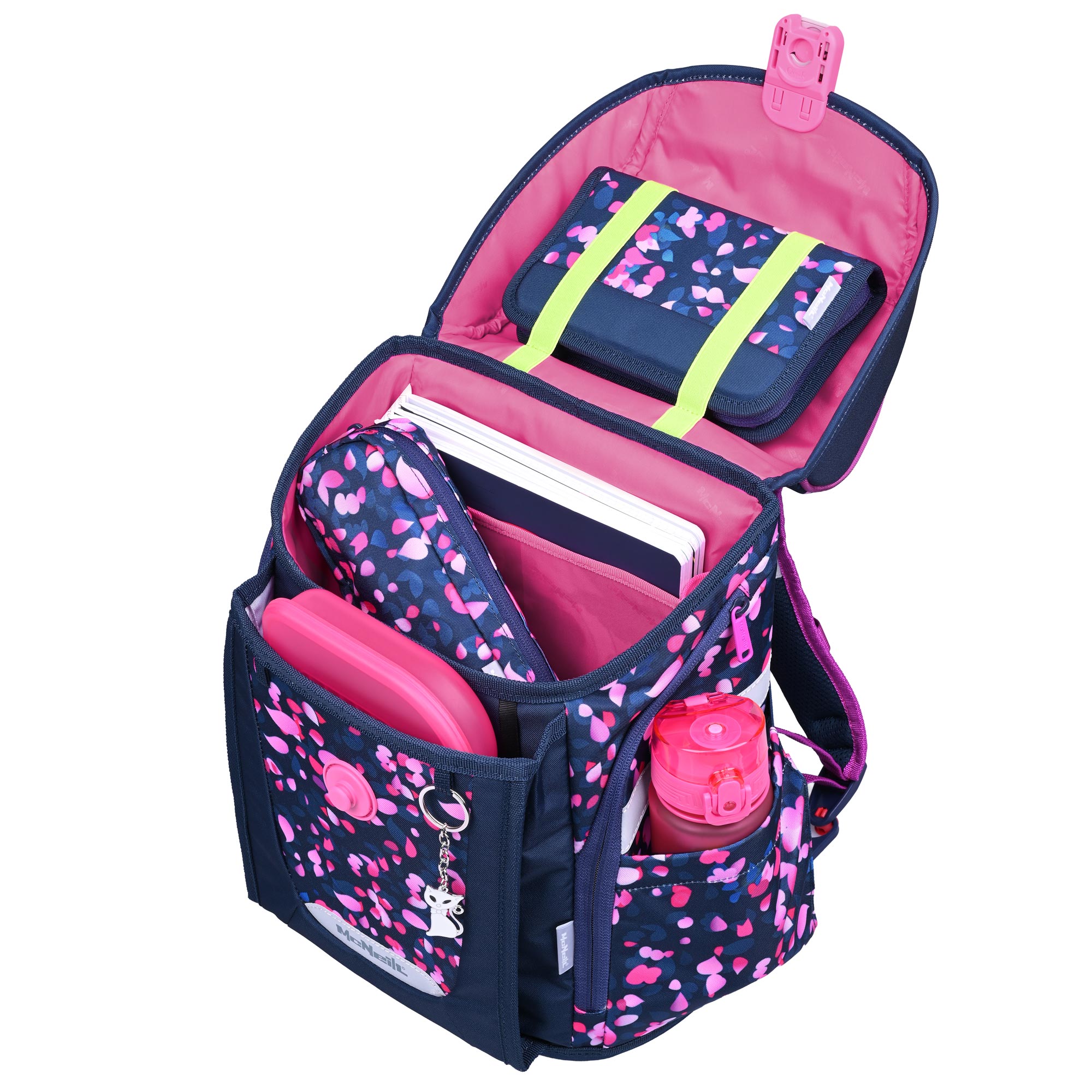 McNeill Primo Dream Schulranzen Mädchen – 9-teiliges Set mit Brotdose, Trinkflasche & zwei McAddys – Bild 6