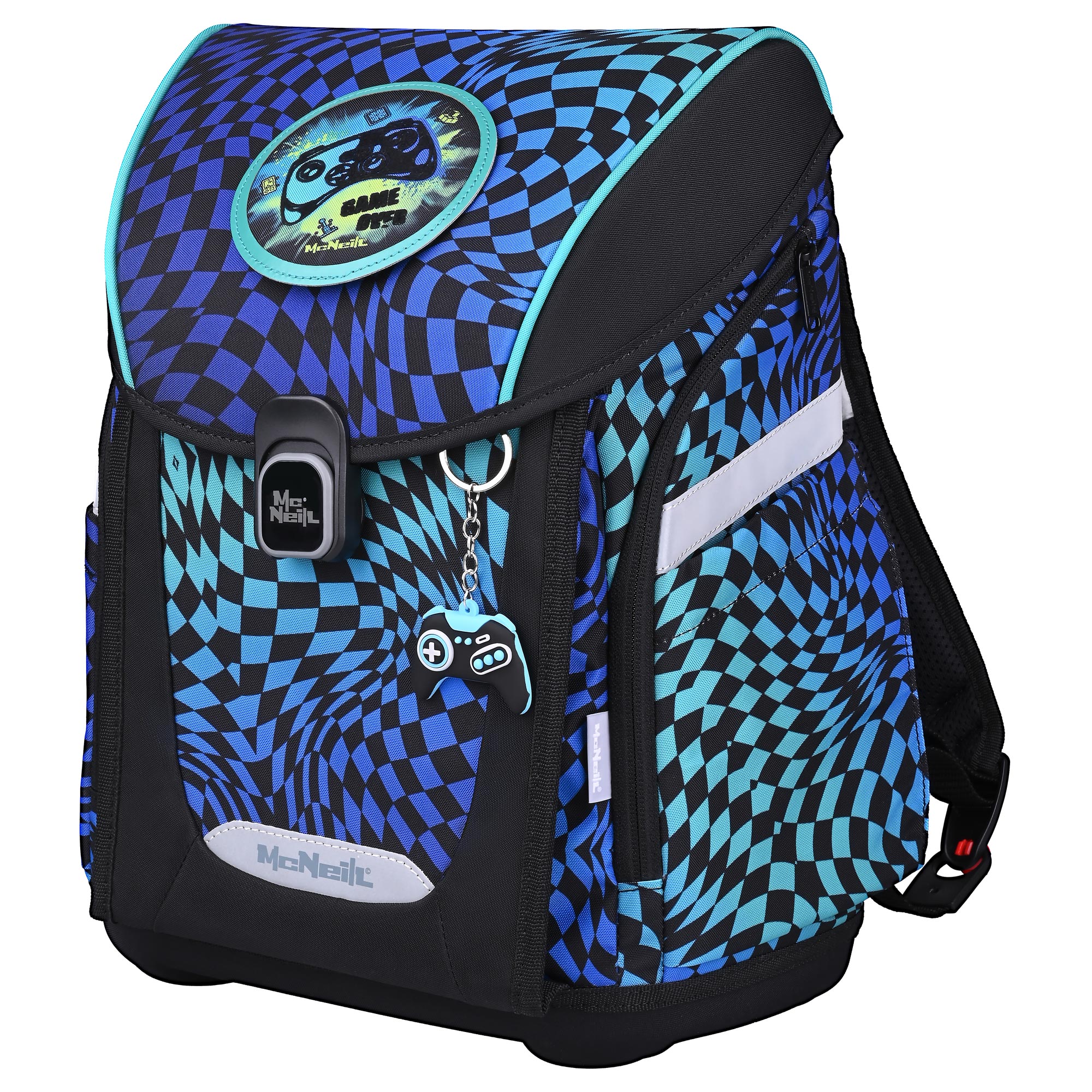 McNeill Primo Gamer Schulranzen Jungen – 9-teiliges Set mit Brotdose, Trinkflasche & zwei McAddys – Bild 3