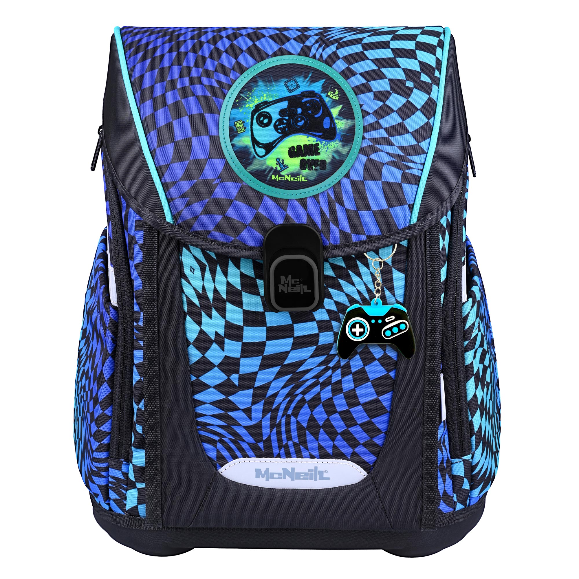 McNeill Primo Gamer Schulranzen Jungen – 9-teiliges Set mit Brotdose, Trinkflasche & zwei McAddys