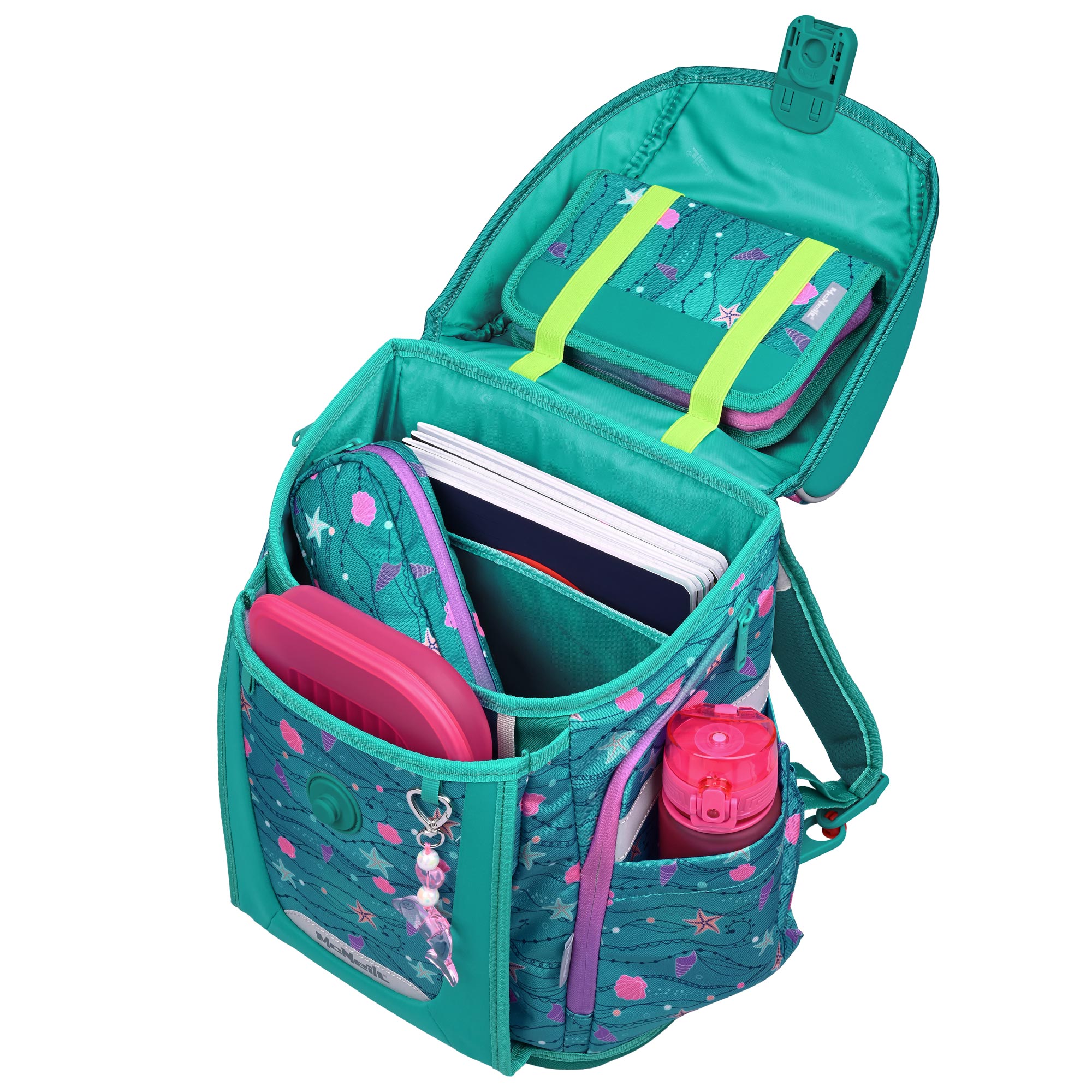 McNeill Primo Seafish Mädchen – 9-teiliges Set mit Brotdose, Trinkflasche & zwei McAddys – Bild 6