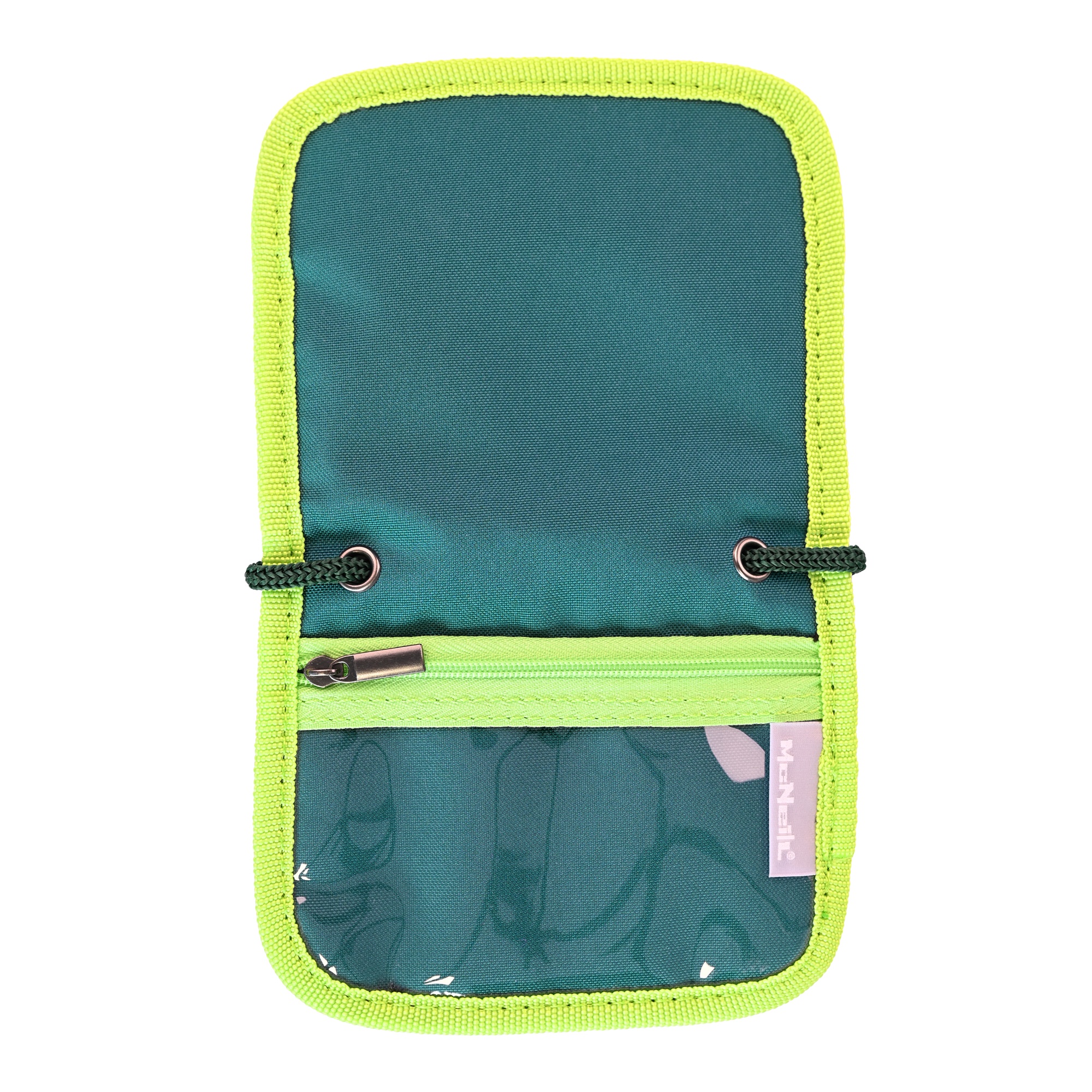 McNeill Brustbeutel PETROL – Kinderbrustbeutel mit Klarsichtfenster für Geld, Fahrkarte und Ausweis – Bild 3