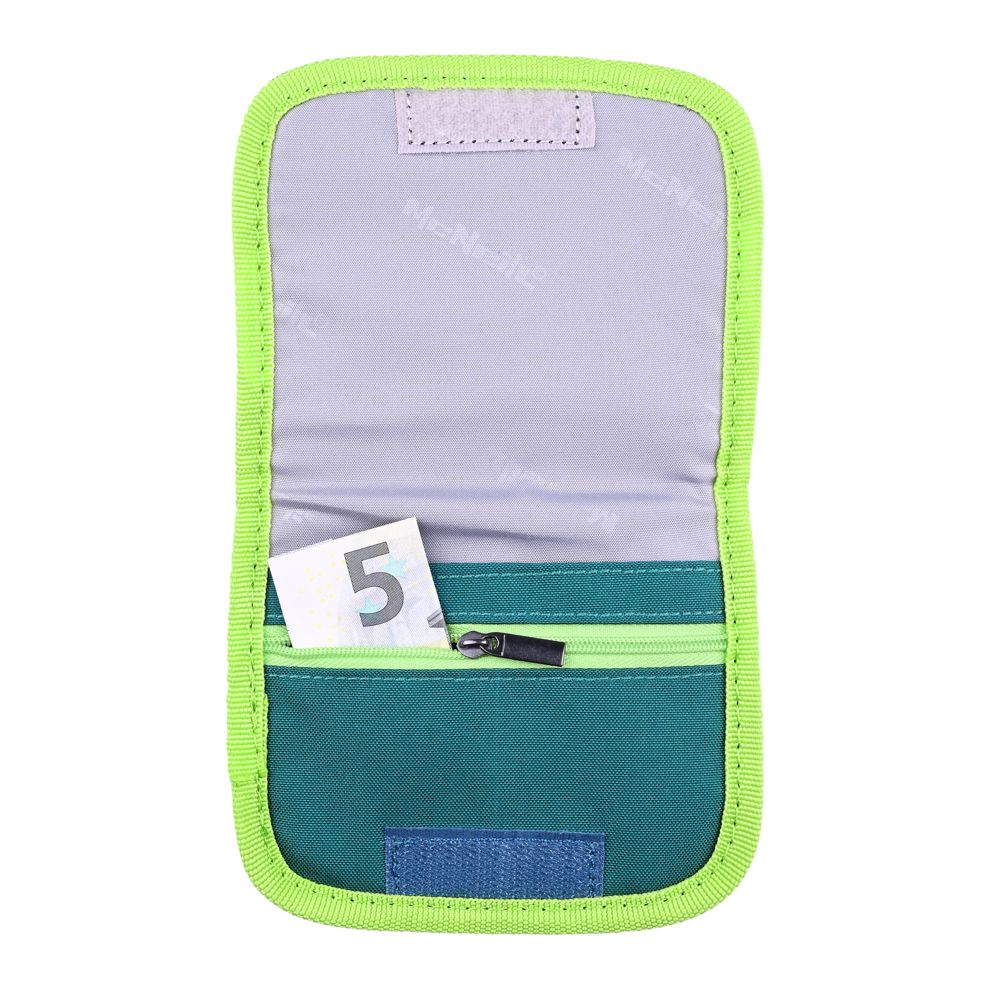 McNeill Brustbeutel PETROL – Kinderbrustbeutel mit Klarsichtfenster für Geld, Fahrkarte und Ausweis – Bild 2