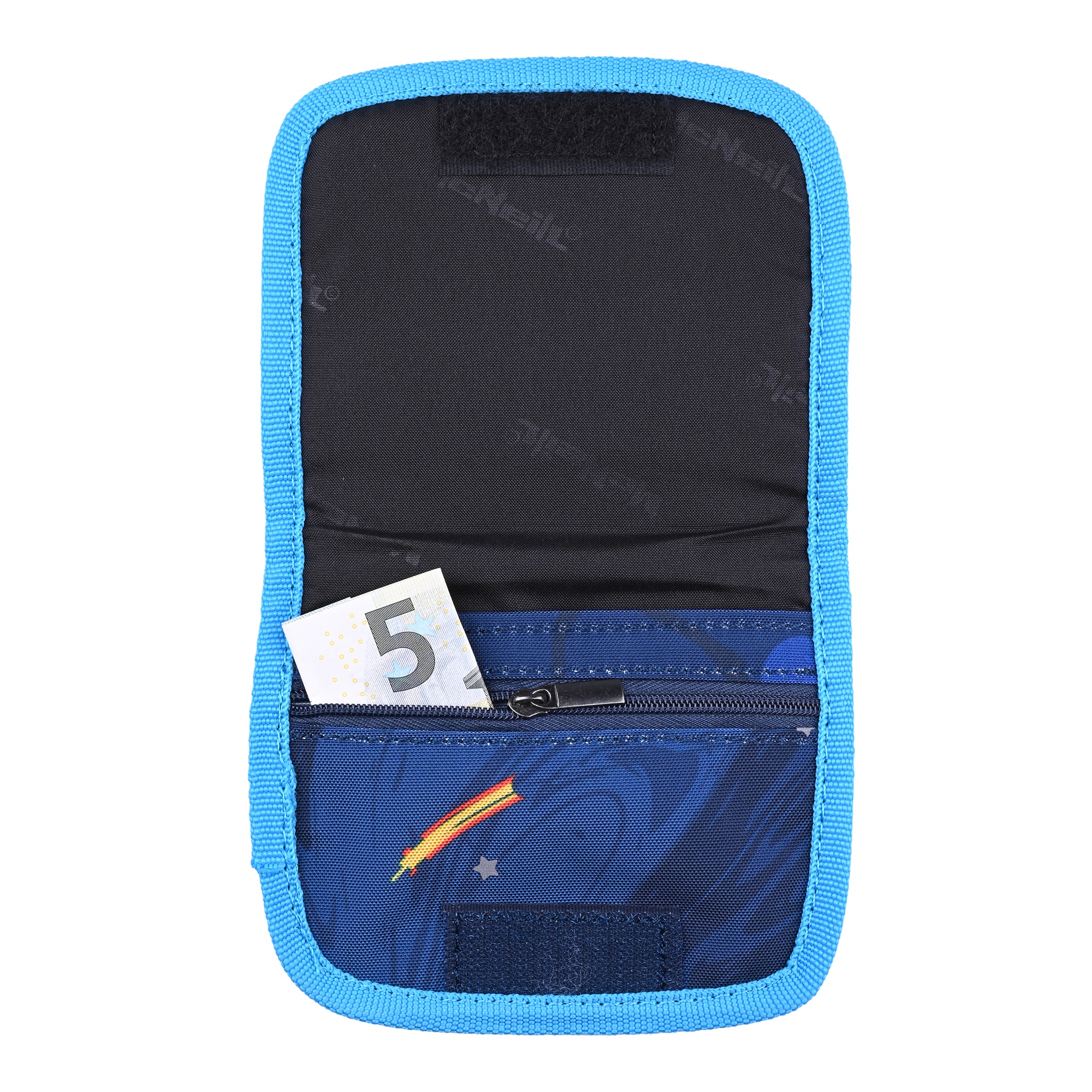 McNeill Brustbeutel SPACE – Kinderbrustbeutel mit Klarsichtfenster für Geld, Fahrkarte und Ausweis – Bild 2