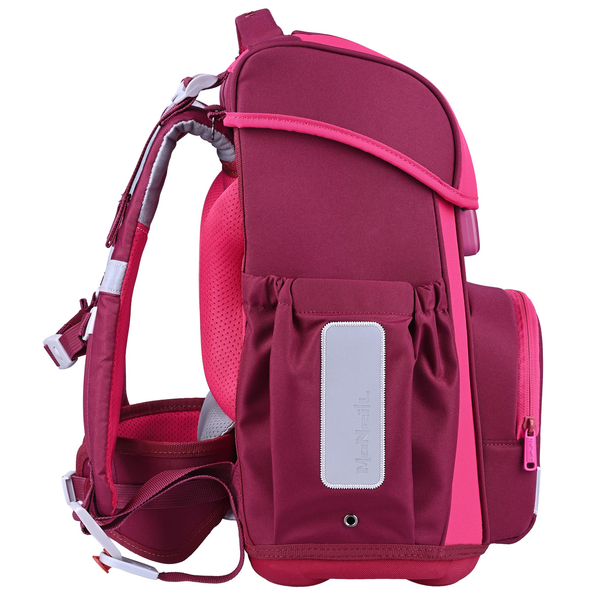 McNeill Bravo Berry Schulranzen Mädchen – 9-teiliges Set mit Brotdose, Trinkflasche & zwei McAddys – Bild 4