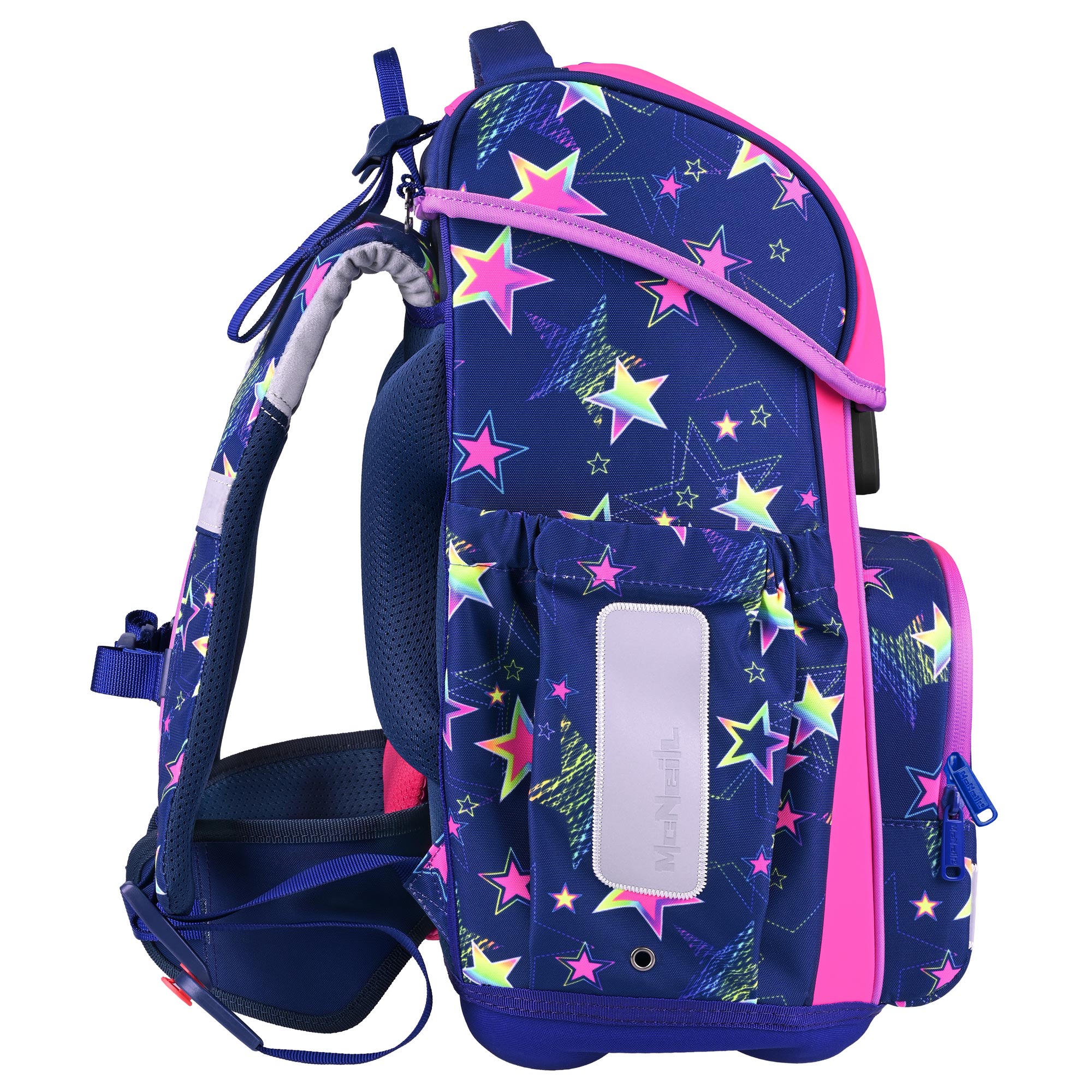 McNeill Bravo Stars Schulranzen Mädchen – 9-teiliges Set mit Brotdose, Trinkflasche & zwei McAddys – Bild 4