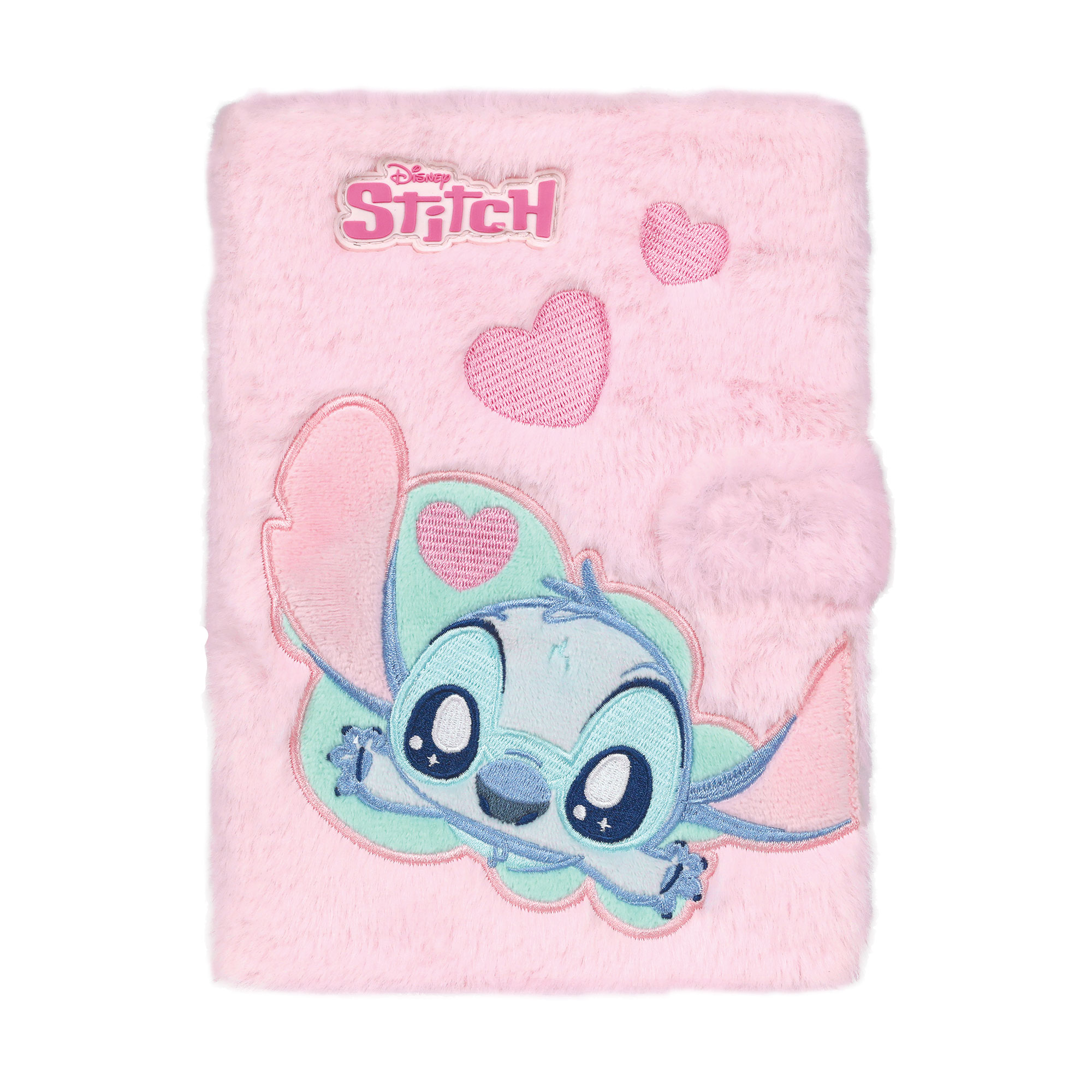 CoolPack Disney Stitch Fluffy – A5 Notizbuch mit Plüschbezug in Pink